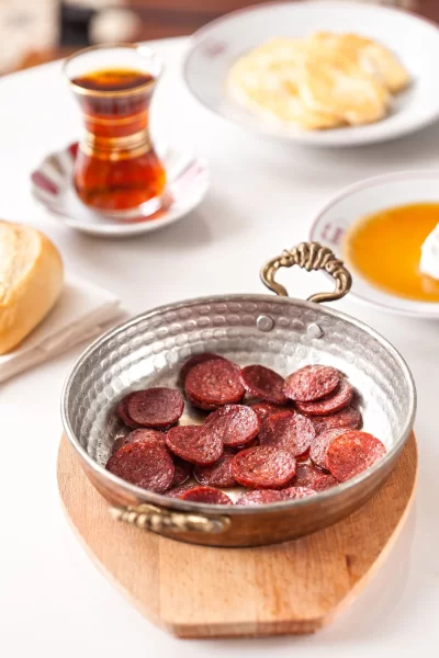 Pan fried pepperoni