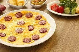 Omelette with pepperoni